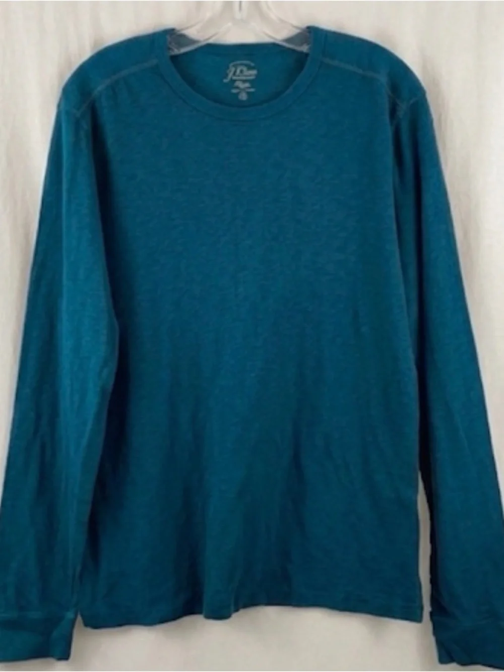 J crew teal long sleeve heavyweight knit shirt